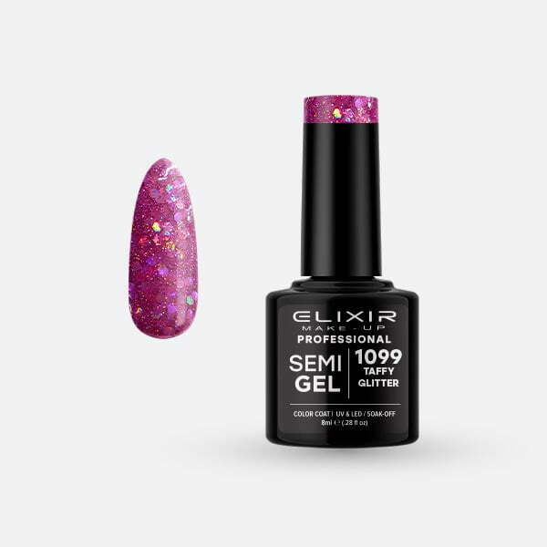 Ημιμόνιμο βερνίκι 8ml – #1099 (Taffy Glitter) src=