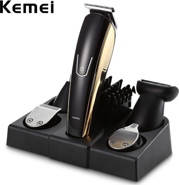 Kemei Επαναφορτιζόμενη Κουρευτική Μηχανή Black/Gold KM-526 src=