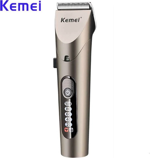 Kemei Επαγγελματική Επαναφορτιζόμενη Κουρευτική Μηχανή Ροζ Χρυσή KM-1627 src=