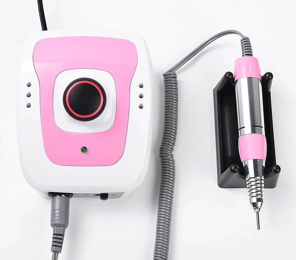 DM 206 Τροχός Νυχιών Ρεύματος 35000rpm με Πεντάλ σε Ροζ Χρώμα 65W src=