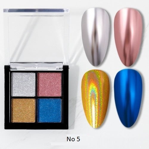 Σκόνη νυχιών mirror σε υφή pigment 4 αποχρώσεων Νο5 src=