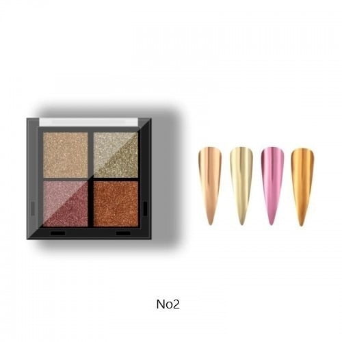 Σκόνη νυχιών mirror σε υφή pigment 4 αποχρώσεων Νο2 src=