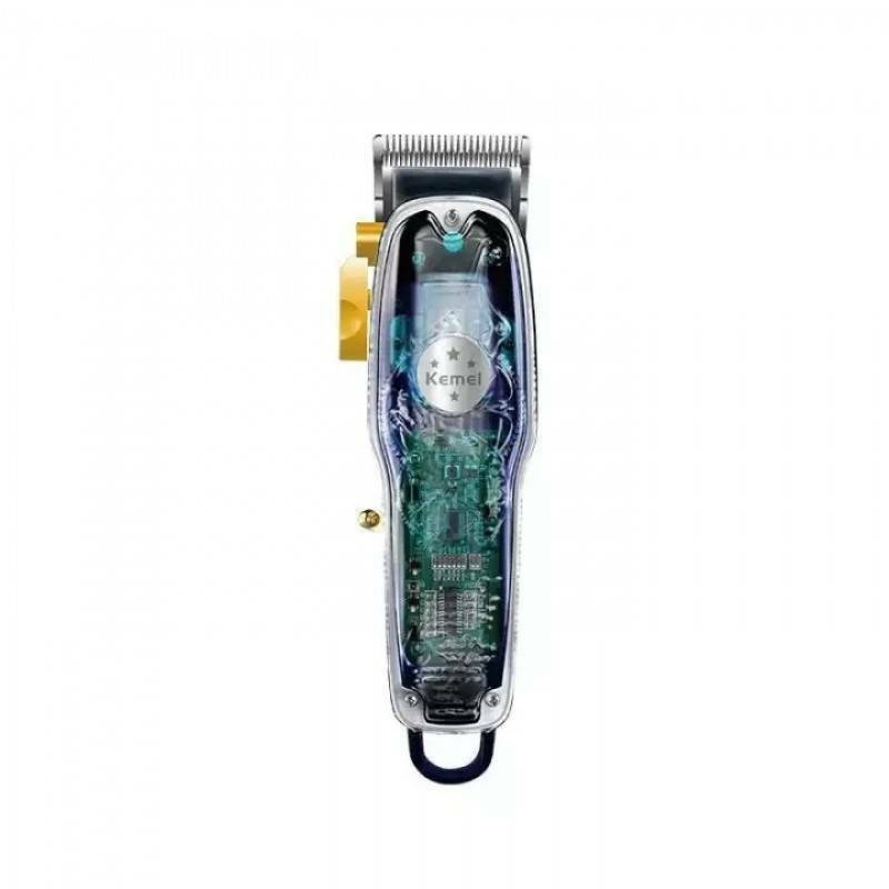 Kemei KM-2706PG Επαναφορτιζόμενη Κουρευτική Μηχανή Πράσινη src=