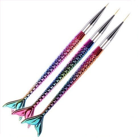 Πινέλα Nail Art Σετ 3 τεμαχίων Rainbow src=