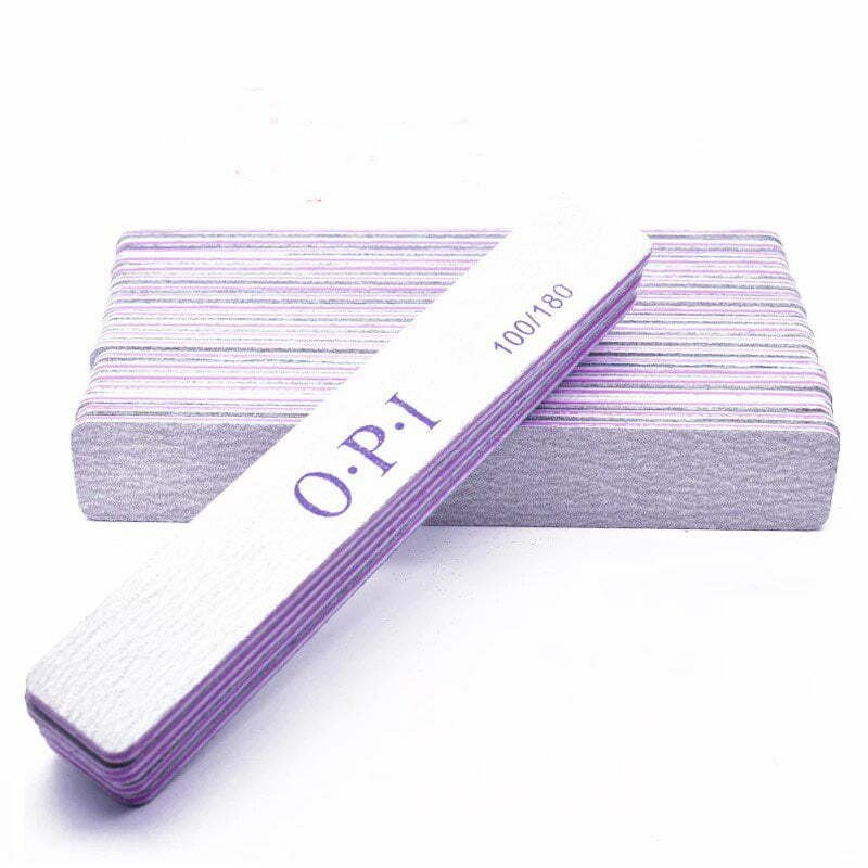 OPI Λίμες νυχιών Διπλής Όψεως Τετραγωνες 100/180 25 Τεμαχίων src=