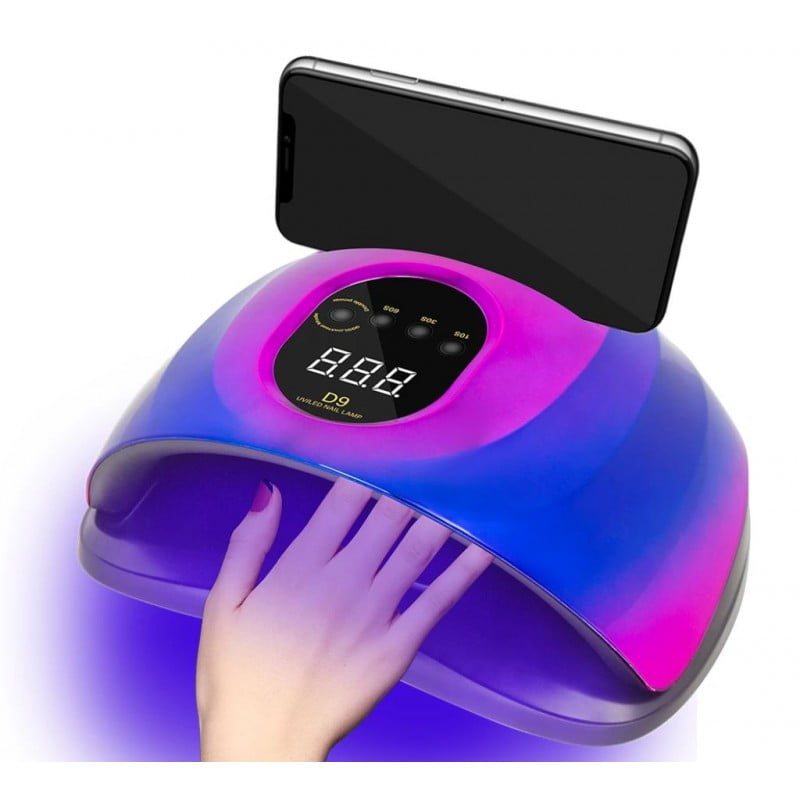 Φουρνάκι Νυχιών D9 Φούξια-Μπλε LED 150W src=