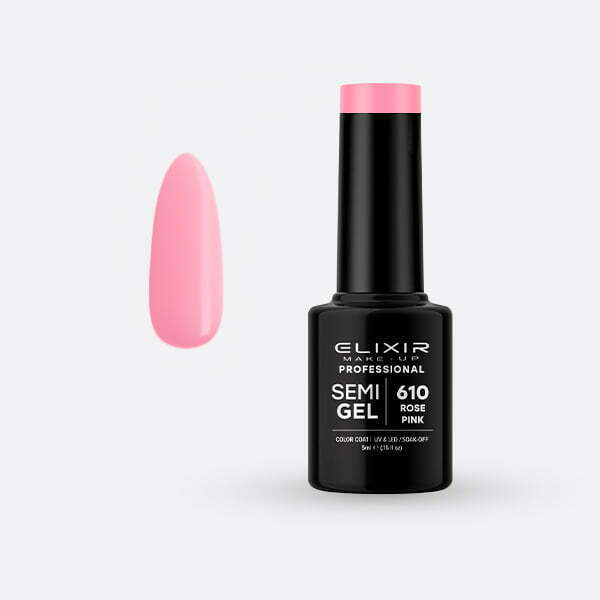 Ημιμόνιμο βερνίκι 5ml – #610 (Rose Pink) src=