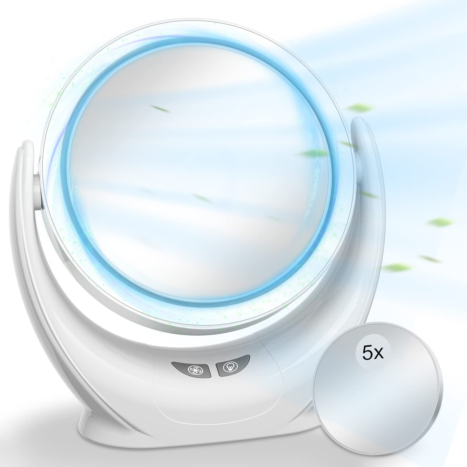 Καθρέπτης με ανεμιστήρα και φώς src=