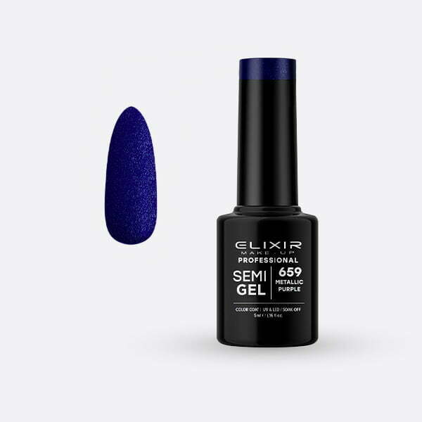 Ημιμόνιμο βερνίκι 5ml – #659 (Metallic Purple) src=