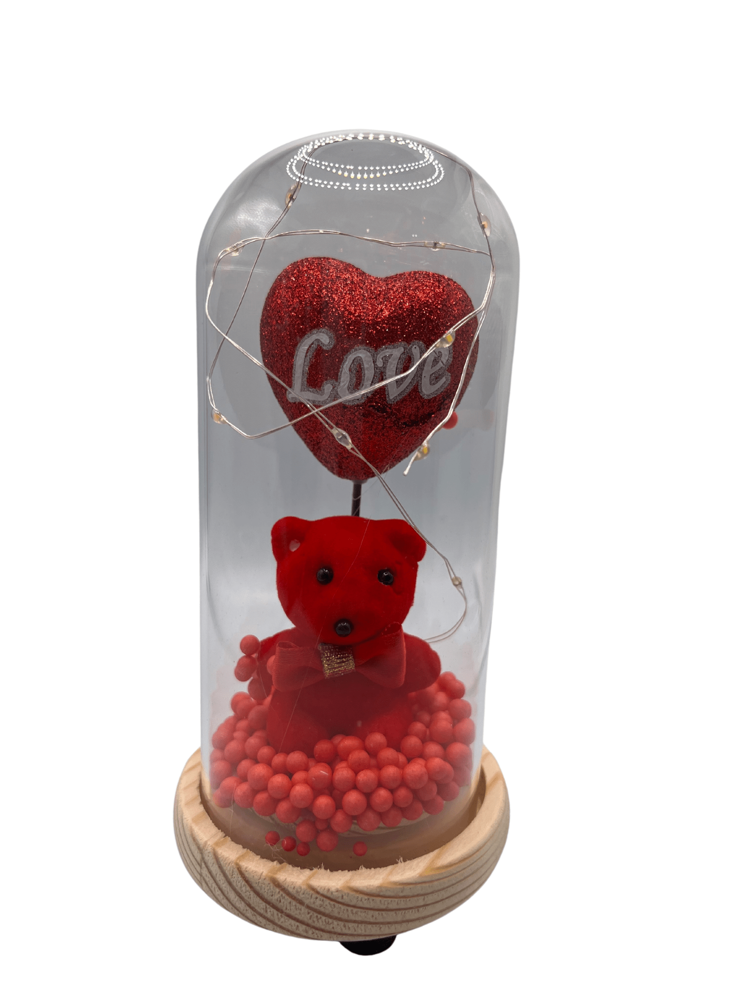 Aρκουδάκι Κόκκινο Σε Γυάλα src=