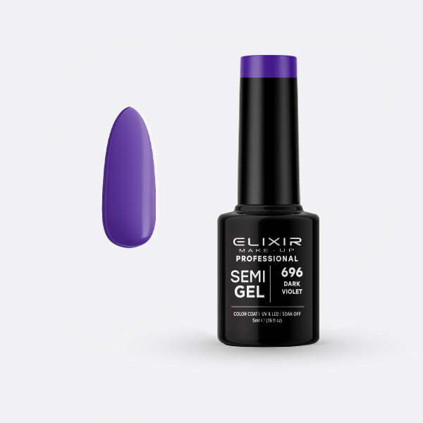 Ημιμόνιμο βερνίκι 5ml – #696 (Dark Violet) src=