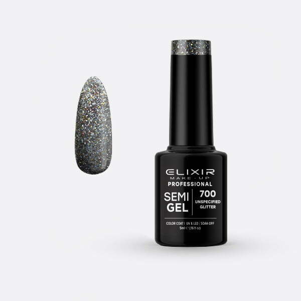 Ημιμόνιμο βερνίκι 5ml – #700 (Unspecified Glitter) src=