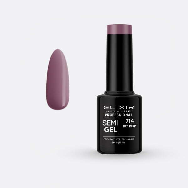Ημιμόνιμο βερνίκι 5ml – #714 (Red Plum) src=
