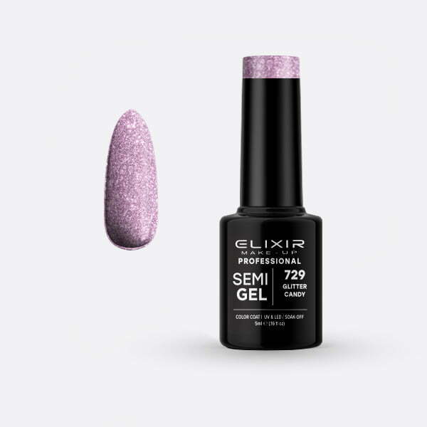Ημιμόνιμο βερνίκι 5ml – #729 (Glitter Candy) src=