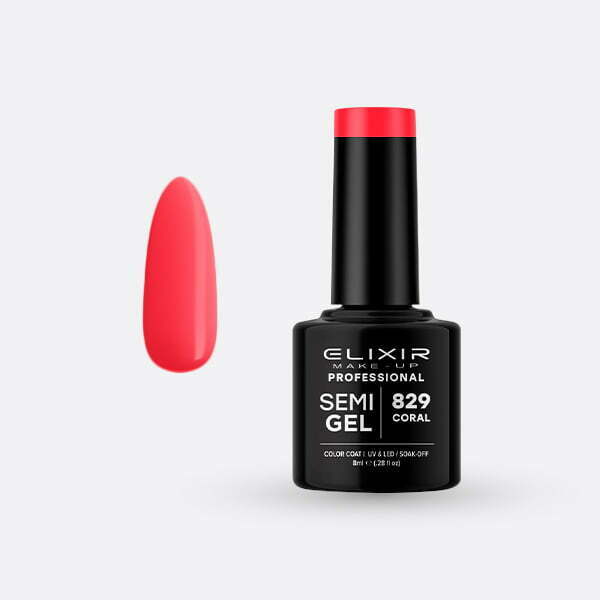 Ημιμόνιμο βερνίκι 8ml – #829 (Coral) src=