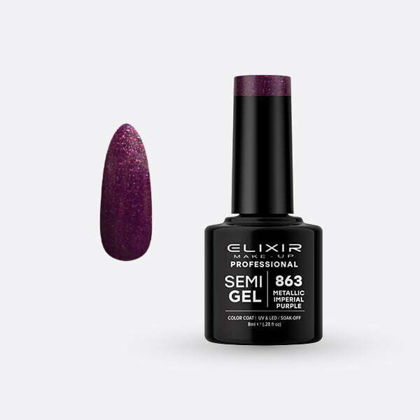 Ημιμόνιμο βερνίκι 8ml – #863 (Metallic Imperial Purple) src=