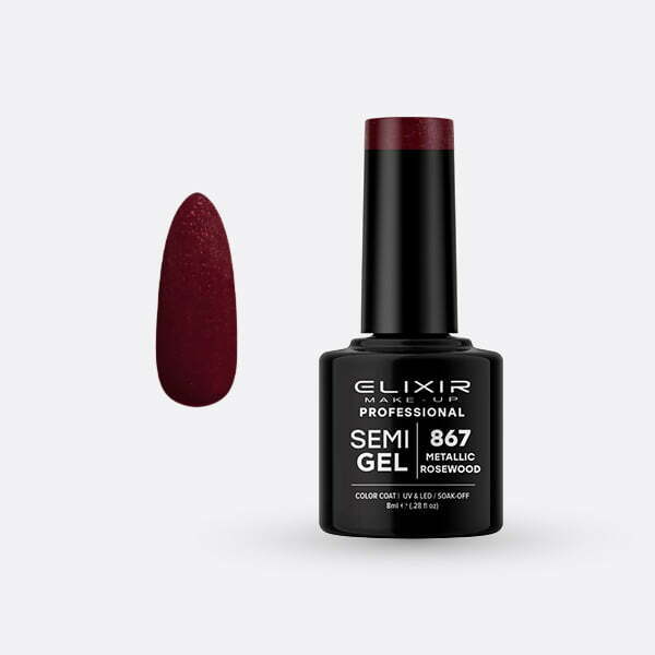 Ημιμόνιμο βερνίκι 8ml – #867 (Metallic Rosewood) src=