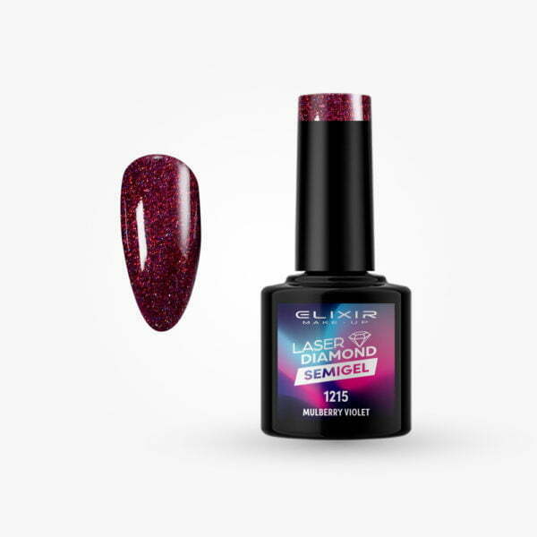 Ημιμόνιμο βερνίκι Laser Diamond 8ml – #1215 (Mulberry Violet) src=