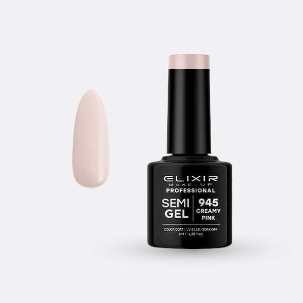 Ημιμόνιμο βερνίκι 8ml – #945 (Creamy Pink) src=