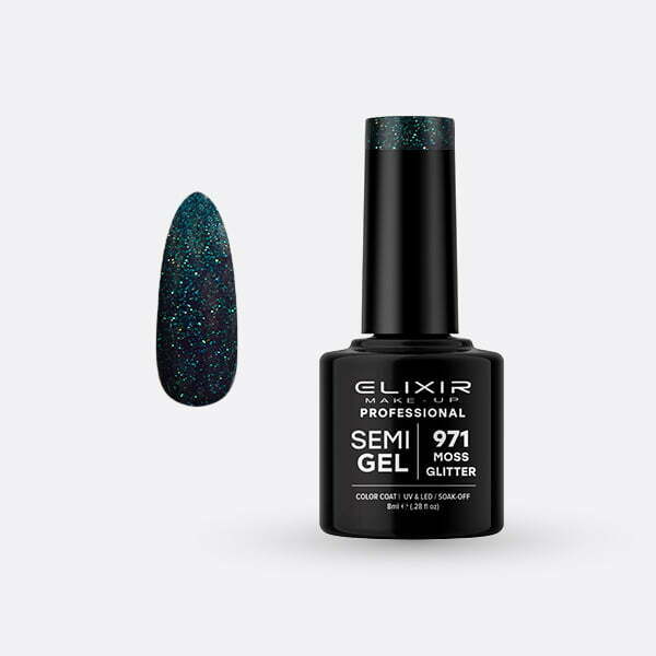 Ημιμόνιμο βερνίκι 8ml – #971 (Moss Glitter) src=