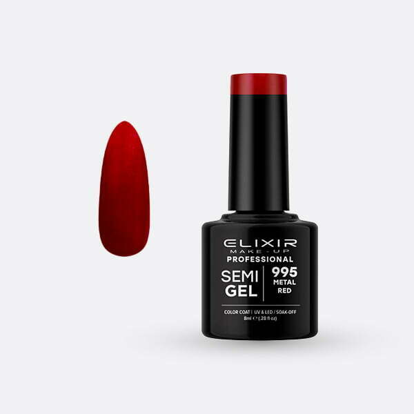 Ημιμόνιμο βερνίκι 8ml – #995 (Metal Red) src=