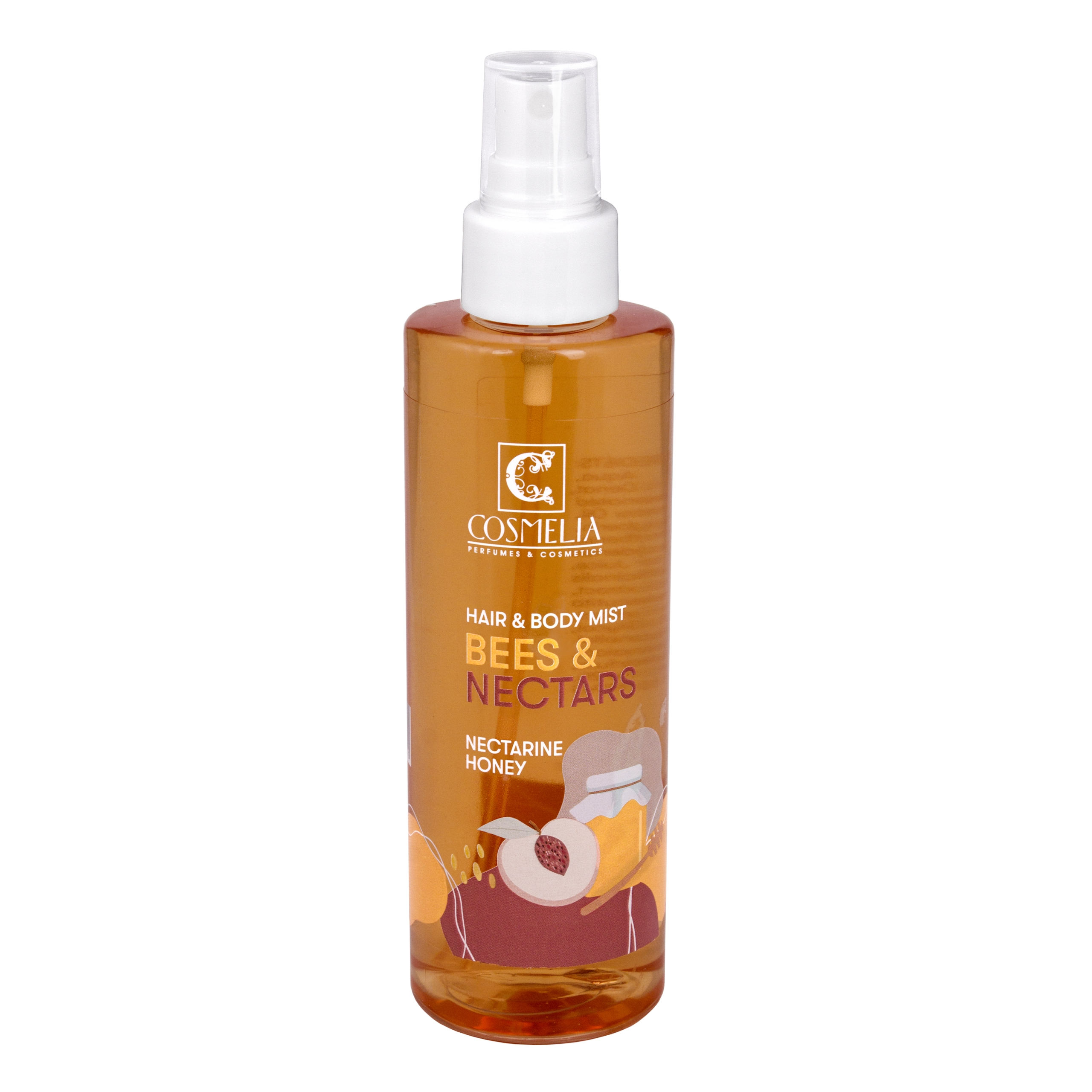 Cosmelia- Hair & Body Mist Bees & Nectars Αρωματικό Σπρέι Σώματος & Μαλλιών με Νεκταρίνι & Μέλι 200ml src=