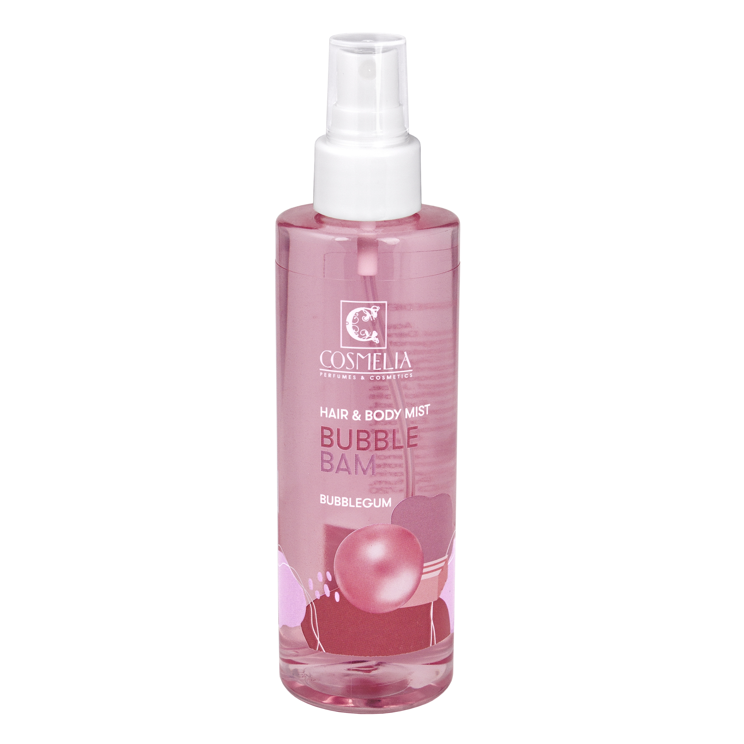 Cosmelia- Hair & Body Mist Bubble Bam Αρωματικό Σπρέι Σώματος & Μαλλιών με Τσιχλόφουσκα 200ml src=