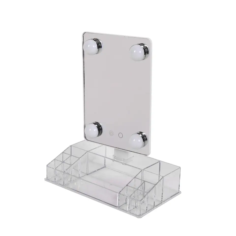 Θήκη Οργάνωσης με καθρέπτη και Led φωτάκια src=