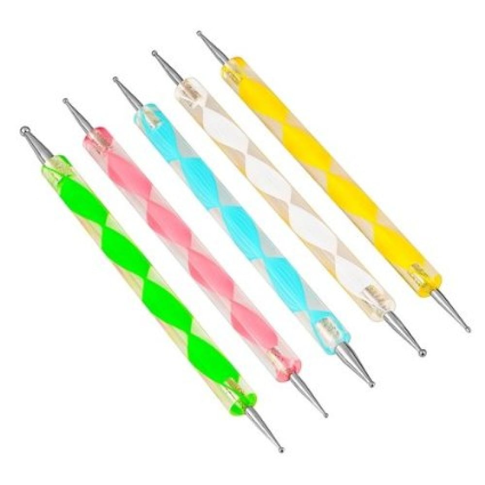 Εργαλεία Για Σχέδια Νυχιών Σετ 5 Τεμ. Dotting Nail Tool src=
