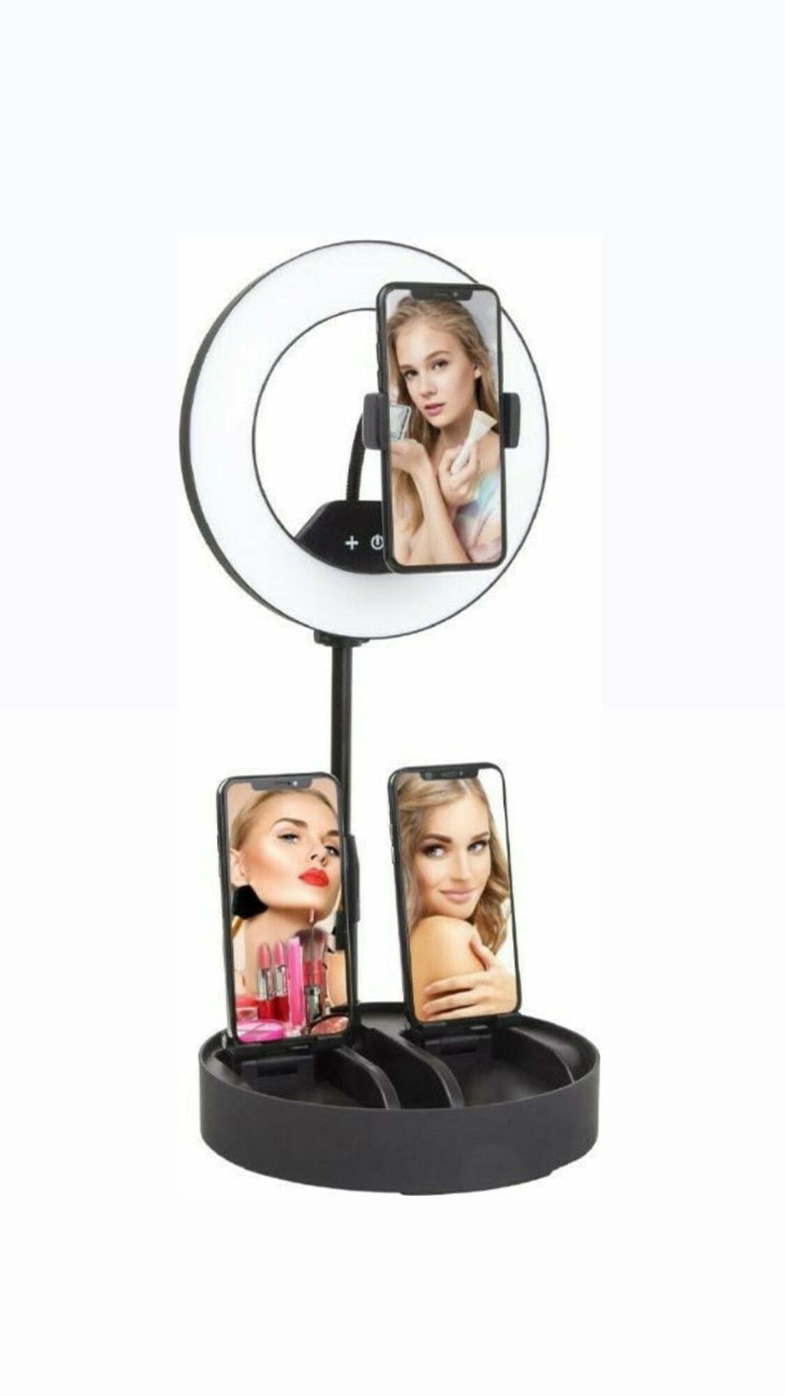 Φωτογραφικό δαχτυλίδι τριών βάσεων κινητού 21cm – Bracket retractable live light fill A7 src=