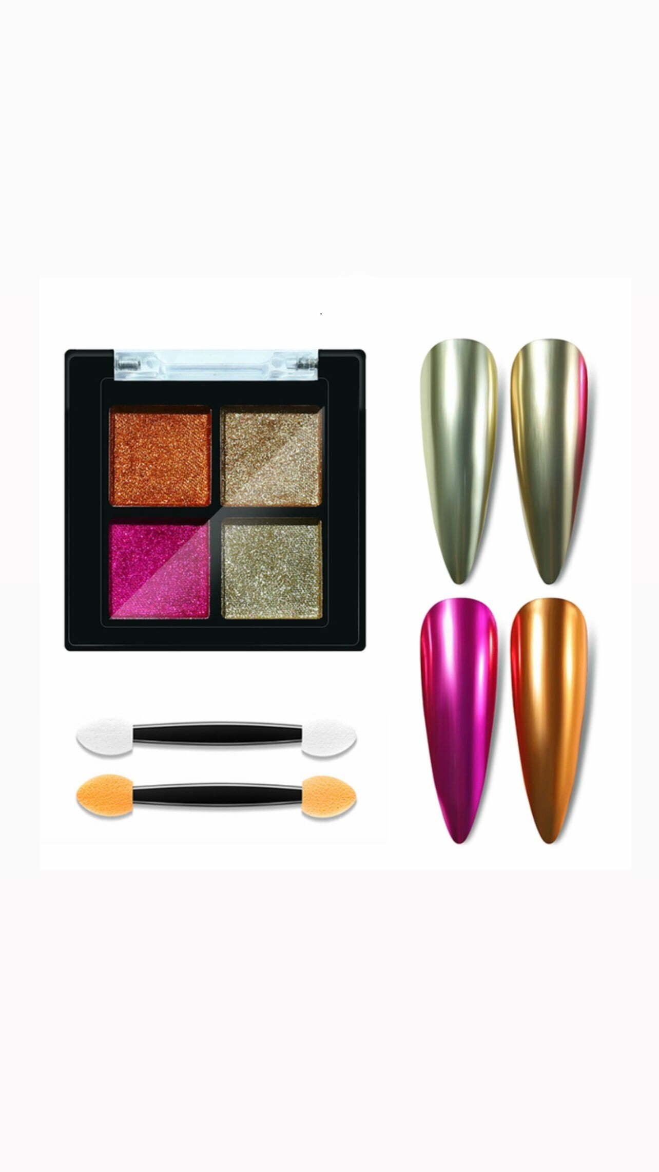 Σκόνη νυχιών mirror 4G04 pigment 4 αποχρώσεων src=