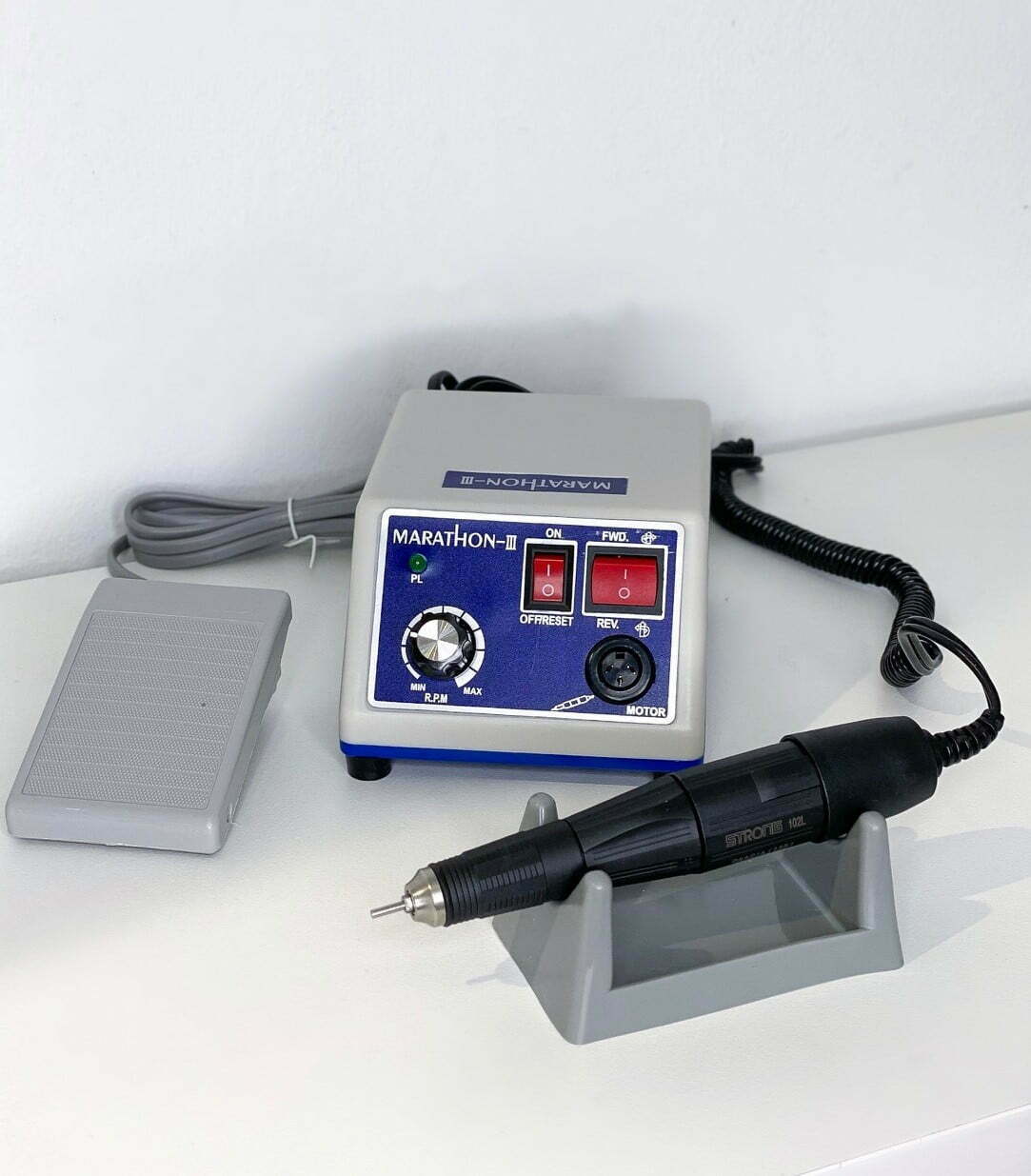 Saeyang Escort IIΙ- Τροχός Νυχιών Ρεύματος 35000rpm με Πεντάλ σε Μπλε Χρώμα 75W (1351) src=