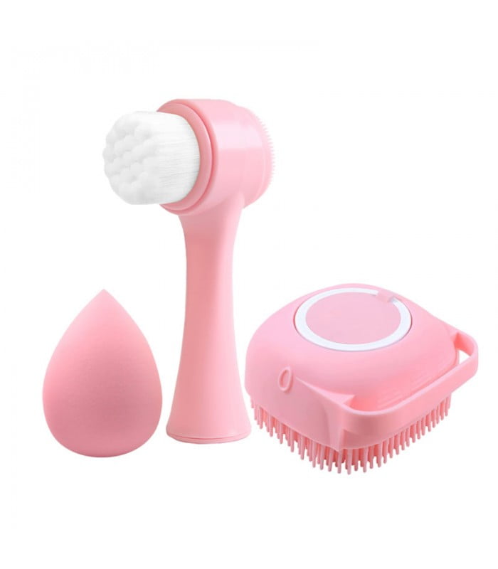 Ruby Face Βούρτσα καθαρισμού προσώπου, σώματος και σφουγγαράκι 3τμχ src=