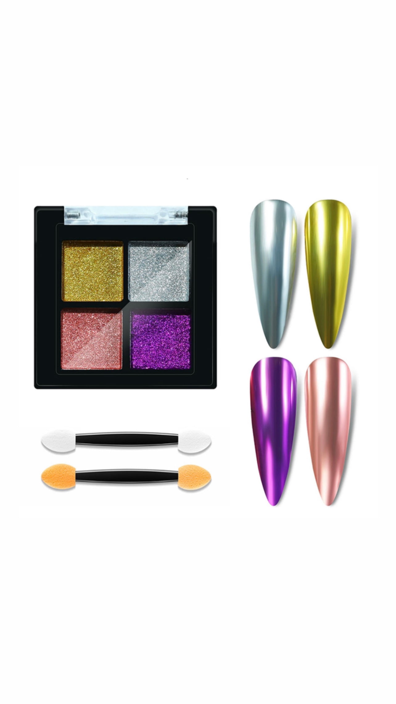 Σκόνη νυχιών mirror 4G01 pigment 4 αποχρώσεων src=