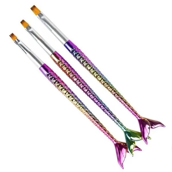 Σετ Πινέλων Gel Mermaid Rainbow 3τμχ No 4 / No 6 / No 8 src=