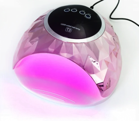 Λάμπα Πολυμερισμού T3 120 watt Φουρνάκι νυχιών Ροζ UV/Led 120 Watt src=