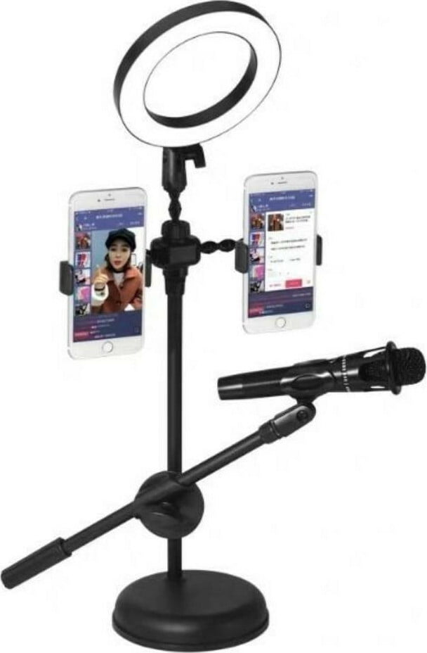 RL-115 LIVE VOICE PROFESSIONAL Ring Light 16cm με βάσεις κινητού & μικροφώνου