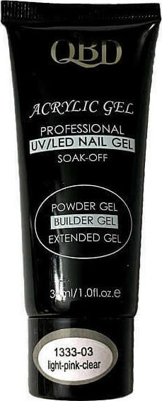 QBD Acrygel Νυχιών 03 Light Pink-Clear 30ml
