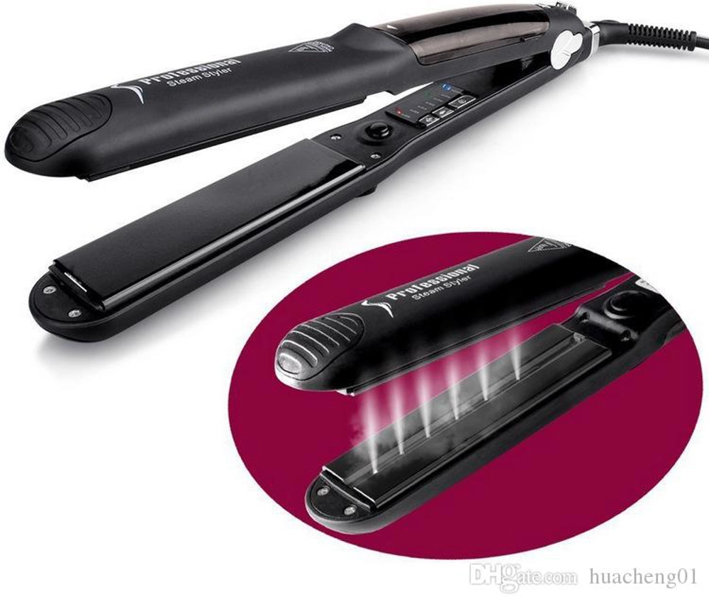 Jinba Professional Hair Salon Steam Styler Επαγγελματική Πρέσα Μαλλιών με Ατμό και Κεραμικές Πλάκες 50W Black