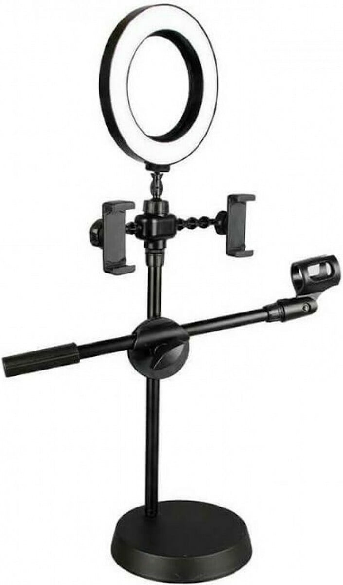 RL-115 LIVE VOICE PROFESSIONAL Ring Light 16cm με βάσεις κινητού & μικροφώνου