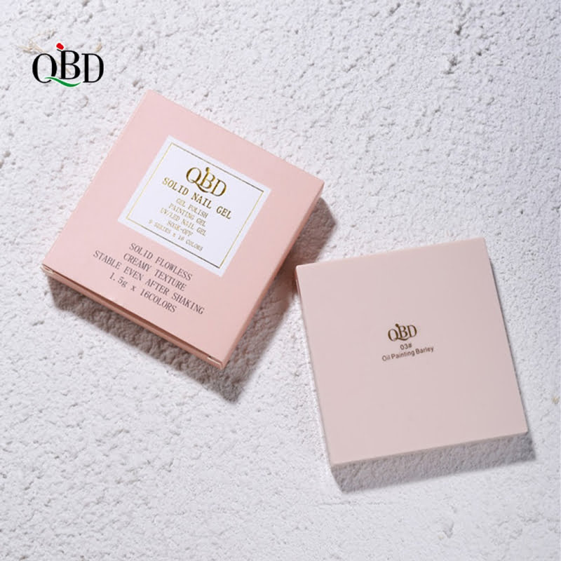 Solid Nail Gel QBD 04 Mocha Nectarine 16 colors Painting Gel Soak-Off 1.5gr