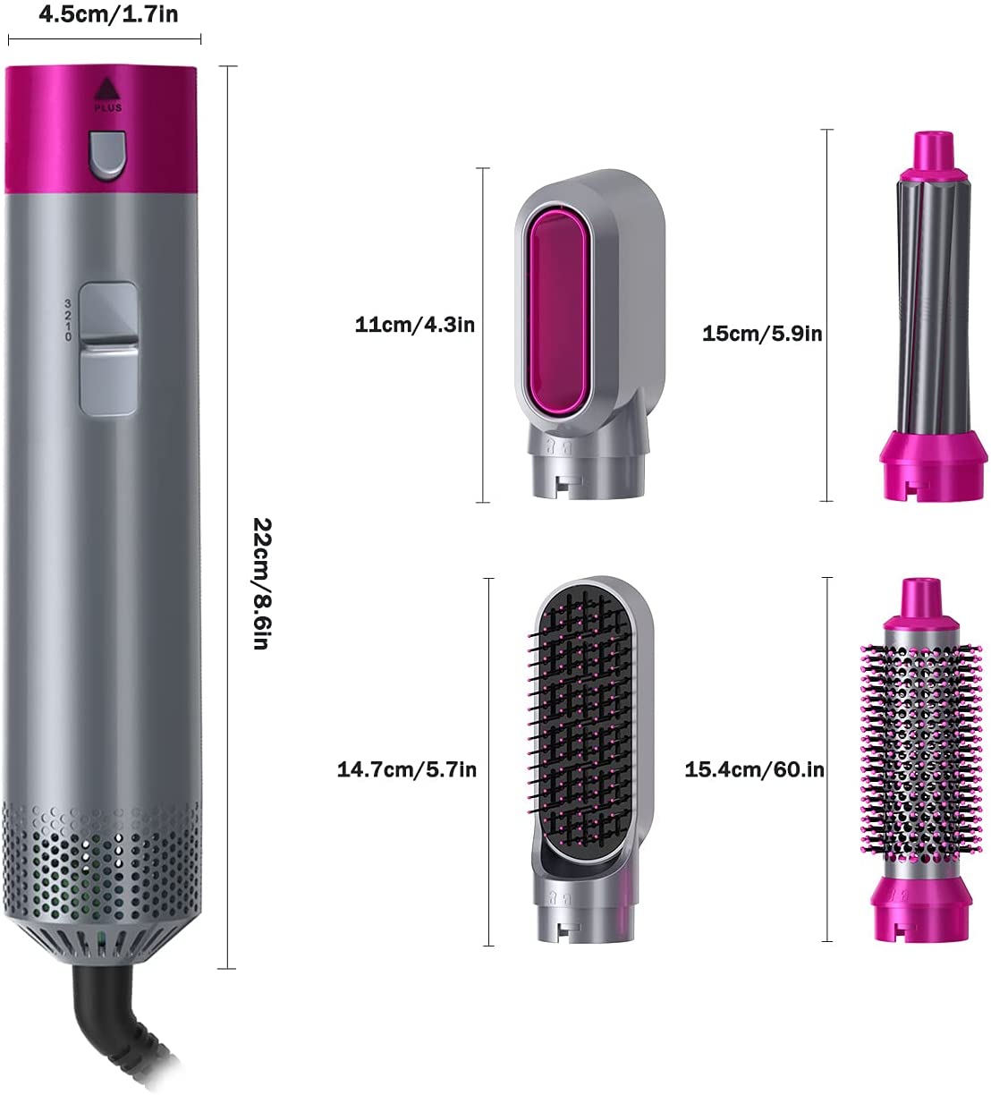 Ηλεκτρική Βούρτσα Hot Air Styler με Αέρα για Ίσιωμα και Μπούκλες