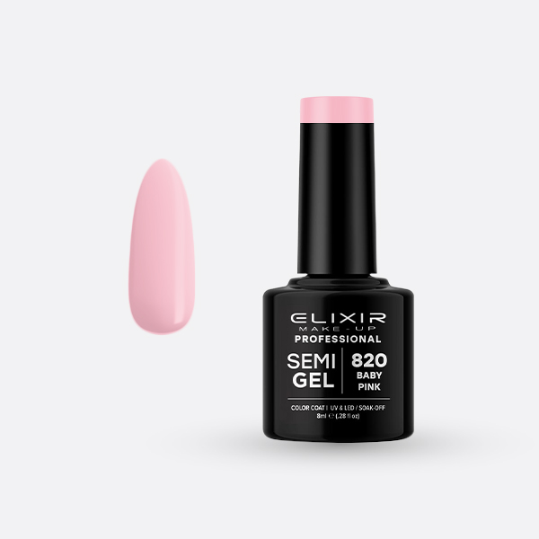 Ημιμόνιμο βερνίκι 8ml – #820 (Baby Pink) src=