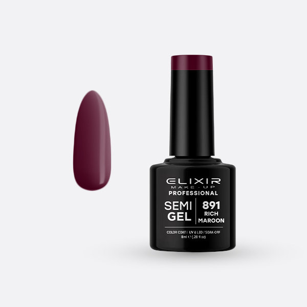 Ημιμόνιμο βερνίκι 8ml – #891 (Rich maroon) src=