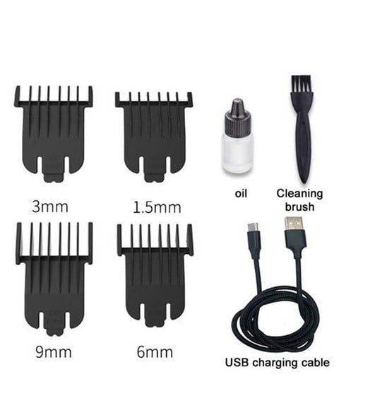 Επαγγελματική κουρευτική μηχανή με USB Χρυσή