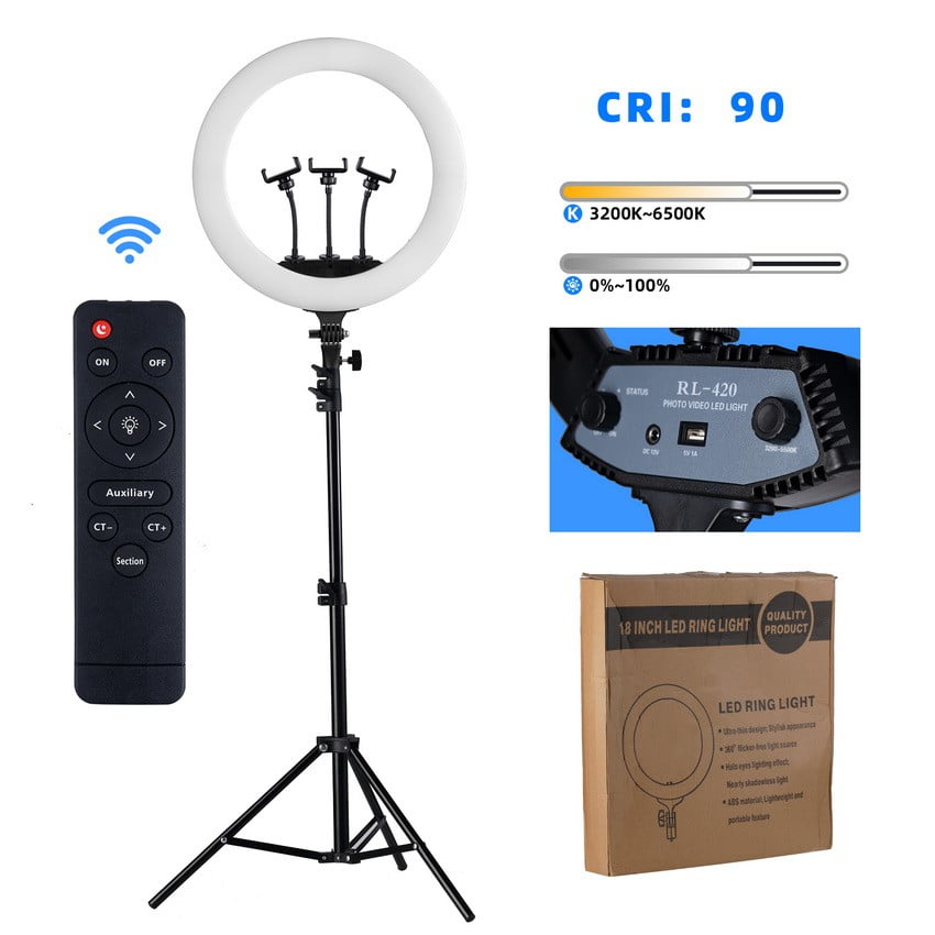 RING LIGHT 18” 55W – Επαγγελματικό Φωτιστικό Δαχτυλίδι Led 46cm Με 3 χρώματα