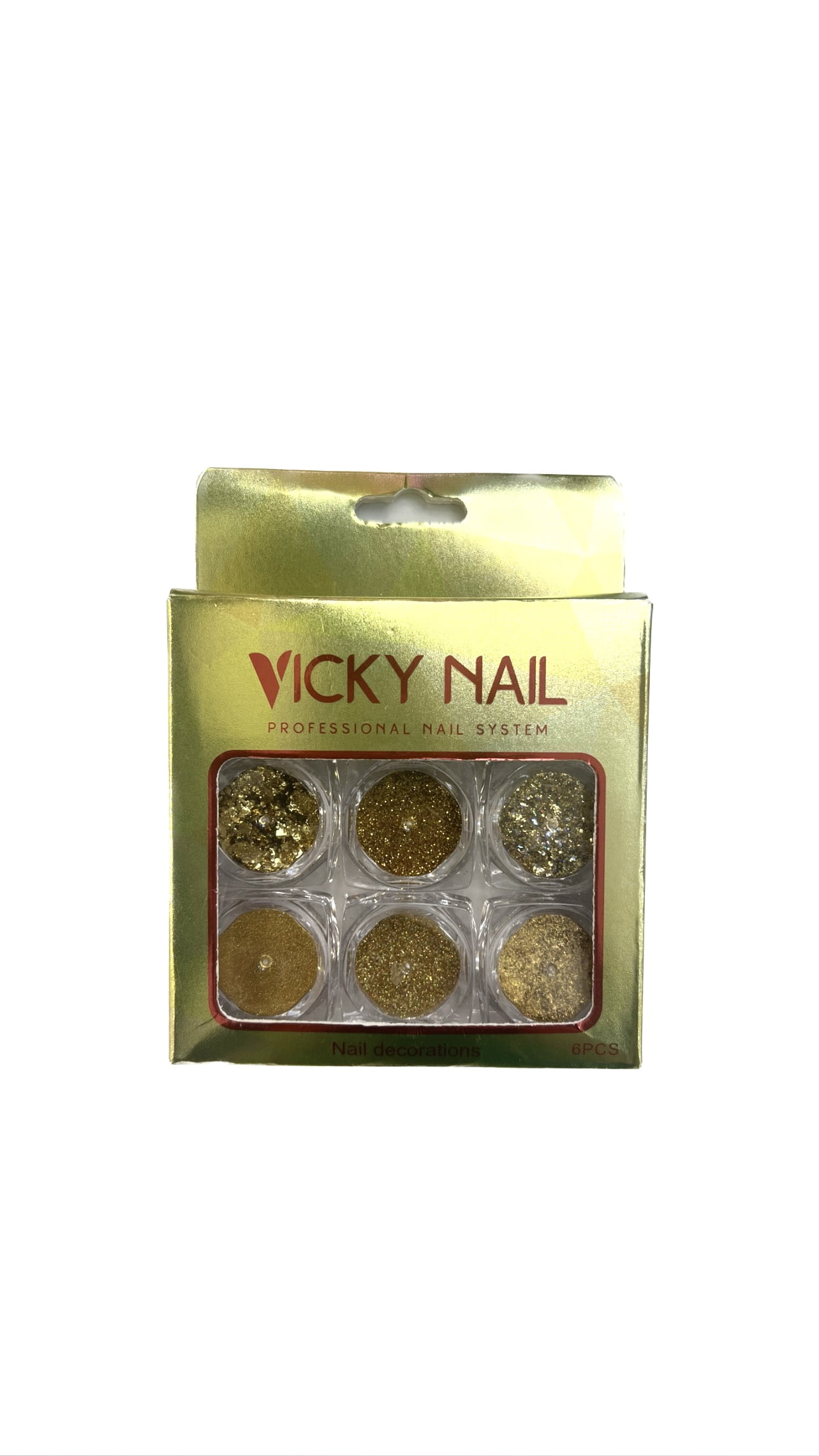 Vicky Nail Διακοσμητική Σκόνη Glitter Νυχιών Χρυση
