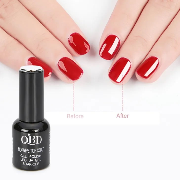 QBD No Wipe Top Coat για Ημιμόνιμα Βερνίκια 12ml