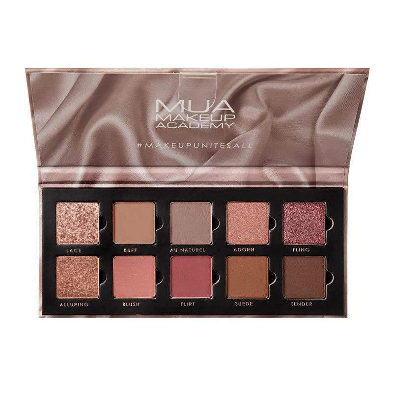 MUA 10 SHADE EYESHADOW PALETTE – SILK NUDES