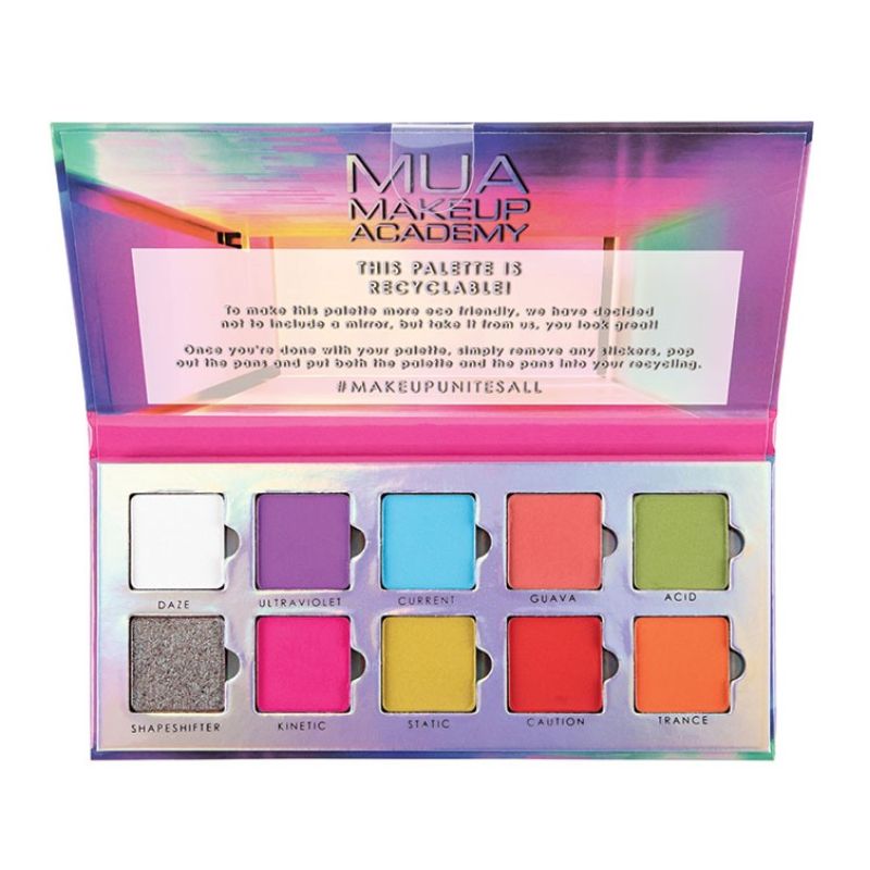 MUA 10 Shade Palette NEON LIGHTS